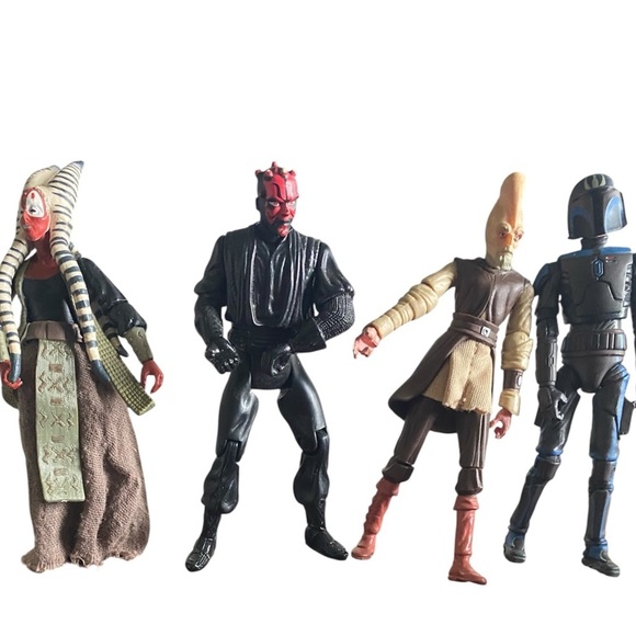 Star Wars Action Figure Set Of 4 Adi-Mundi, Shaak Ti, Pre Vizsla & Darth Maul 4” - Picture 2 of 9